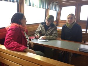 Visit of Carol Fulford from Marina World at Tartu Karlova Marina. With Setoline on the river trip.